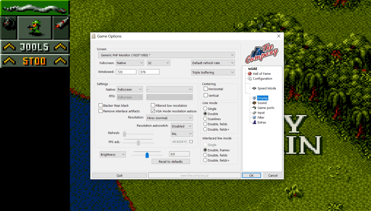 Executable Amiga games emulation on Windows