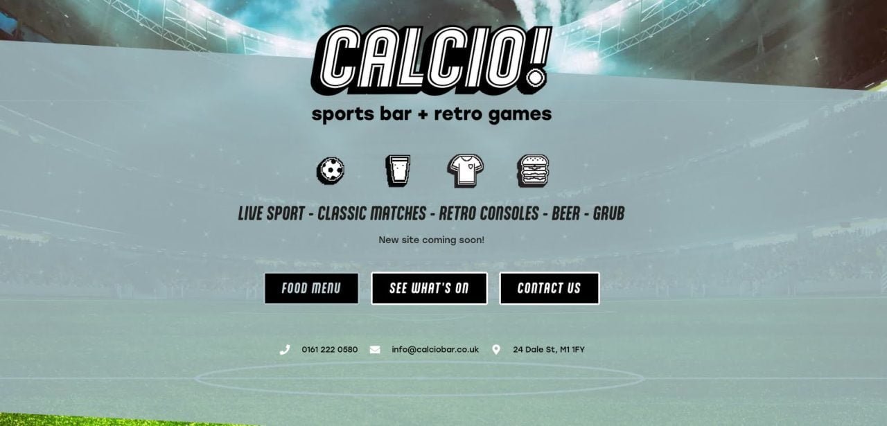 Calcio retro gaming bar