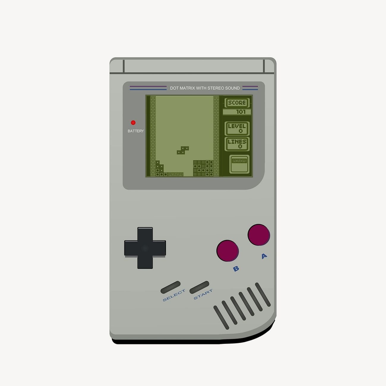 Retro gameboy clipart, gaming console